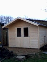 Tuinhuis-Blokhut geplaatst in kop van Noord-Holland regio Schagen, Bergen Julianadorp - Den Helder